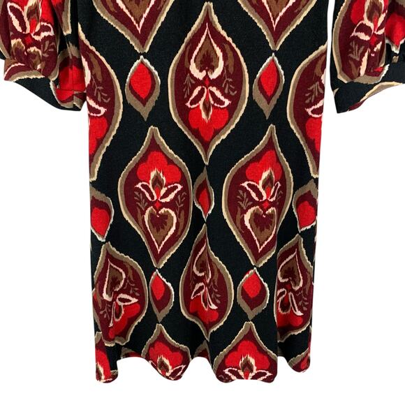 Melissa Masse Dress Made To Measure Red Black Knit Women's M - Picture 7 of 10